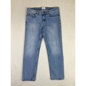 Acne Studios Row Clean LT VTG Jeans Womens‎ 27/32 Blue Light Wash Mid Rise